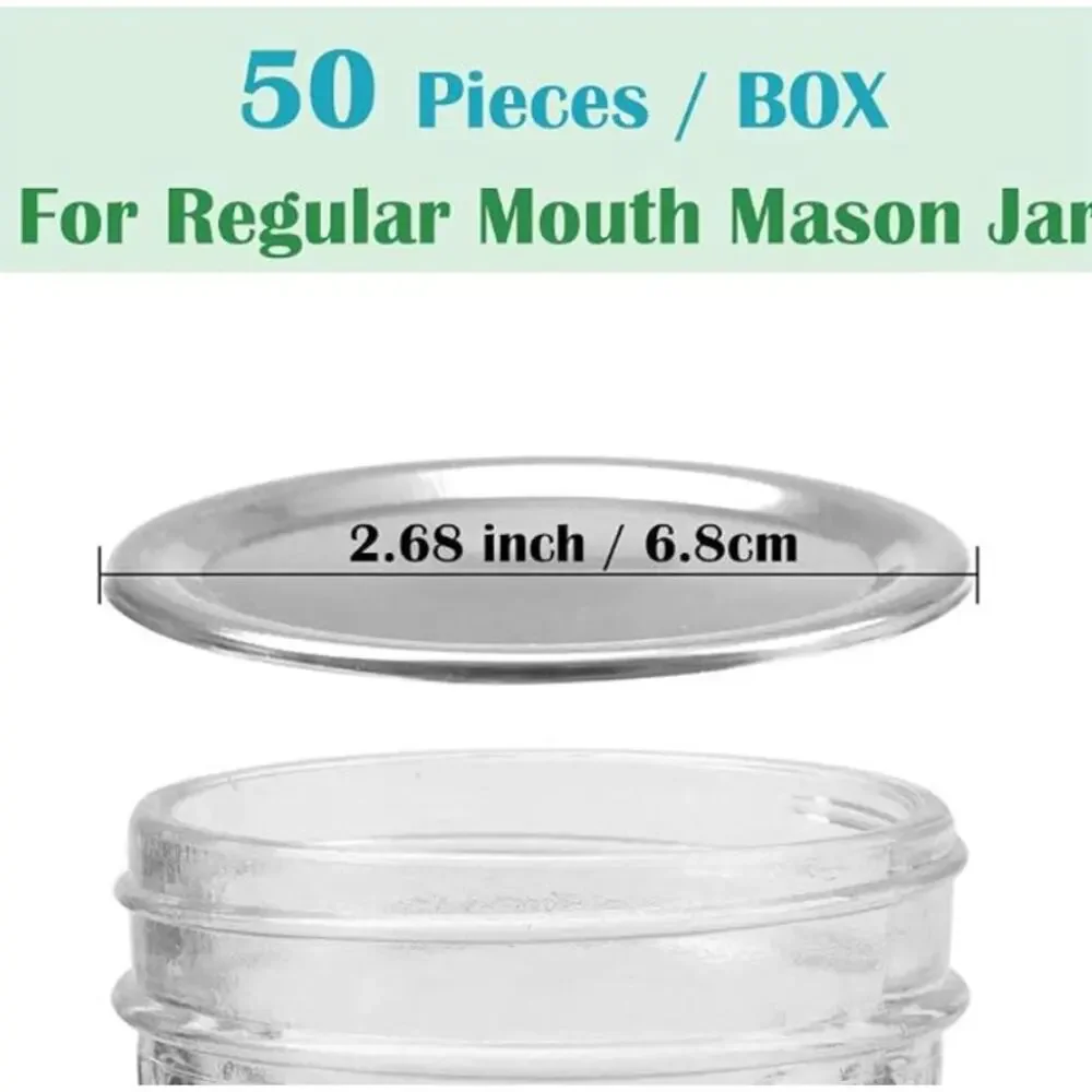 2 Boxes / 100 Regular Canning Lids (50 Count Each Box)